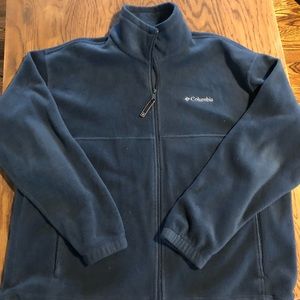 Columbia fleece navy jacket. Size XL